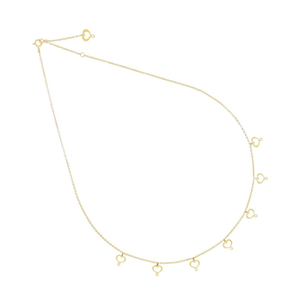 Girocollo 18Kt Sette Cuori Maman Pendenti - MAMAN ET SOPHIE