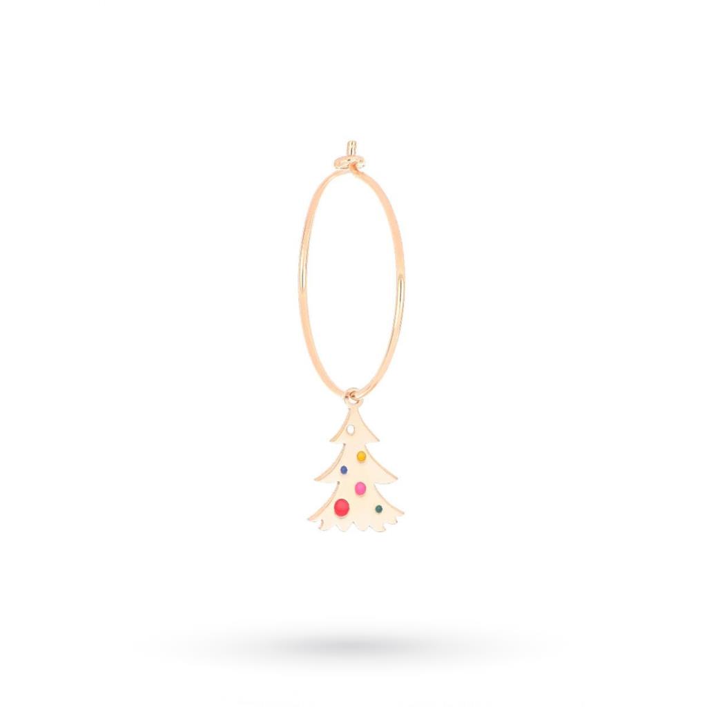 Orecchino cerchio singolo Albero di Natale - MAMAN ET SOPHIE