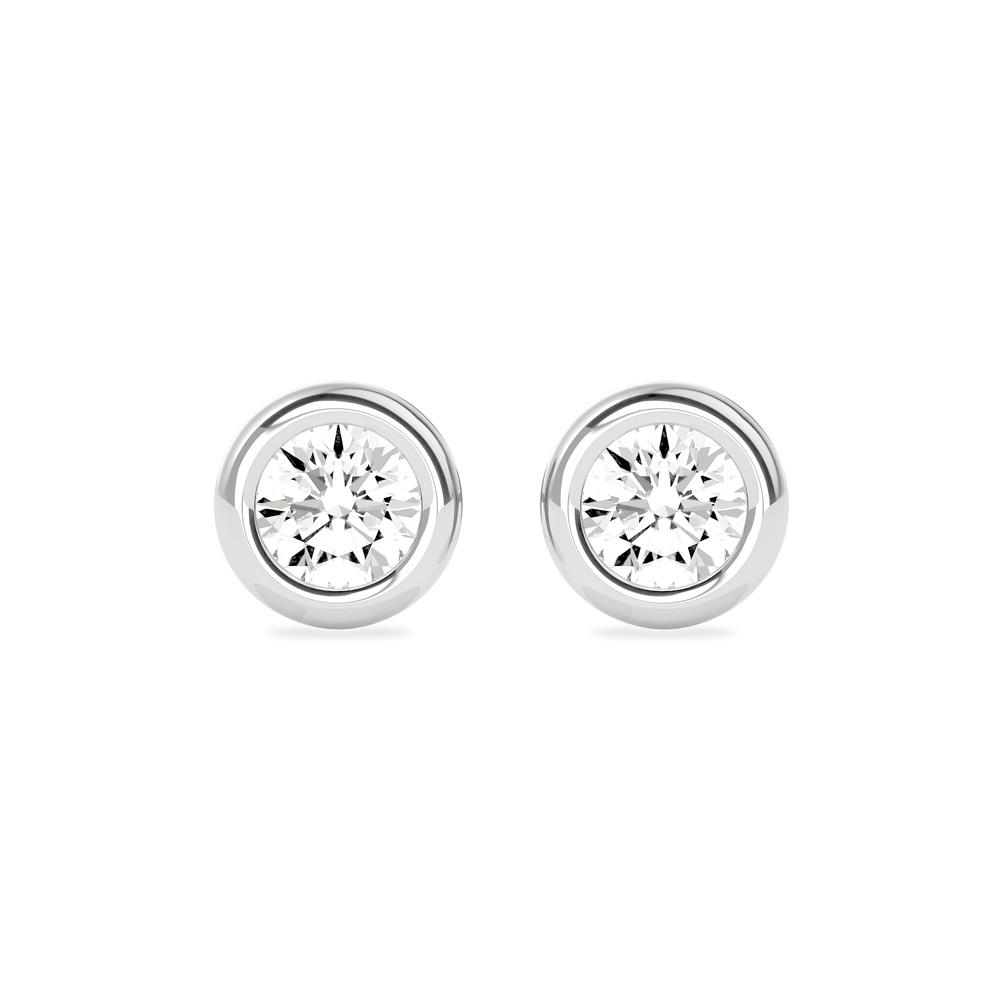 Orecchini oro bianco a cipollina con diamanti da 0,3 Carati Lab-Grown - AMA