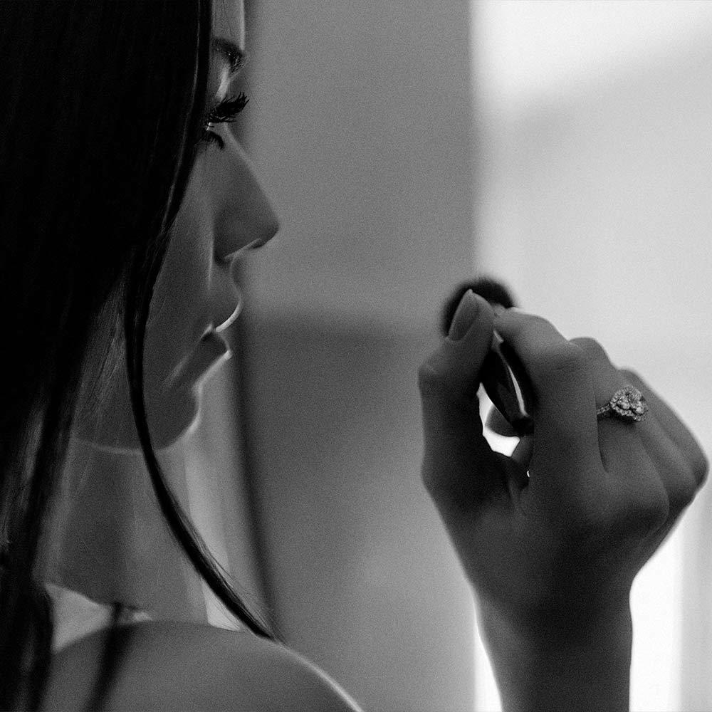  Anello trilogy oro bianco diamante solitario 1,72ct cuori 0,50ct - CICALA