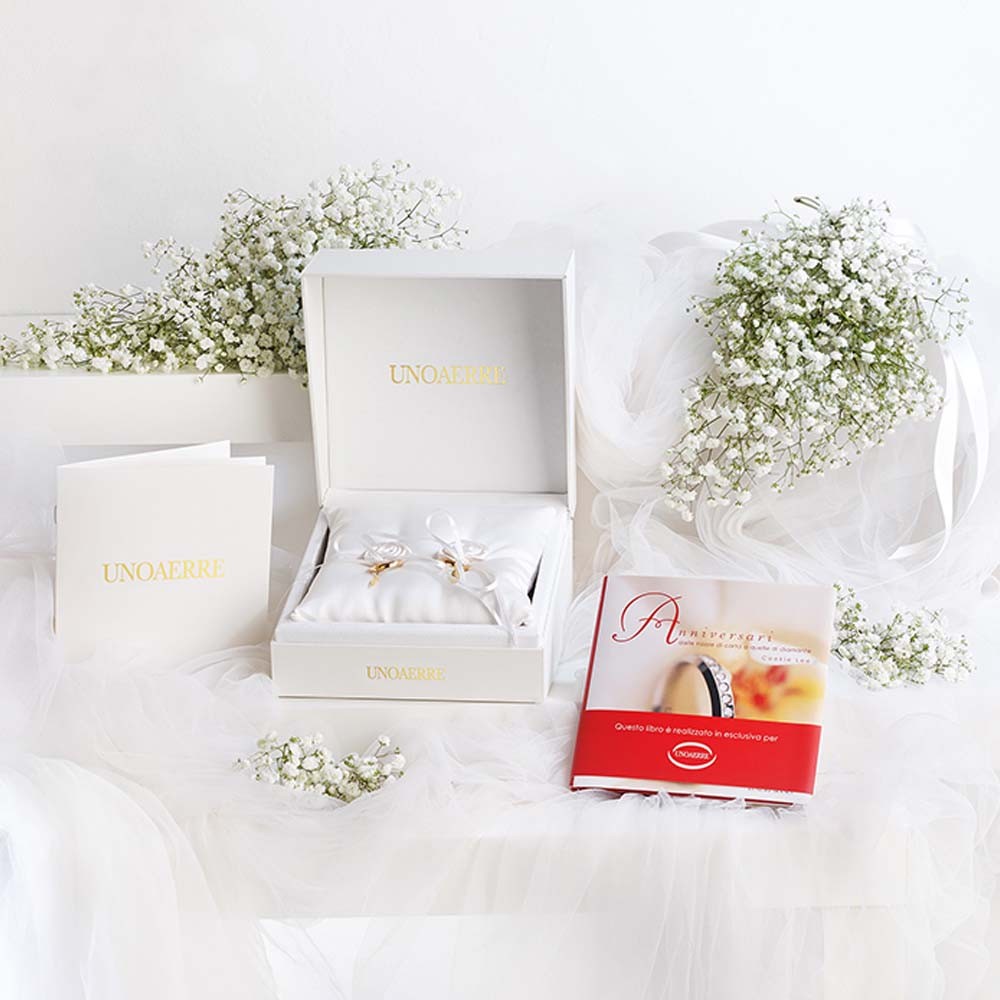  Wedding Box ring pillow and anniversary album Unoaerre - UNOAERRE