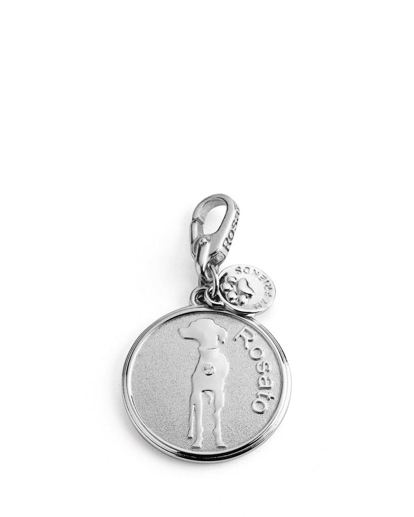 Ciondolo Rosato Gioielli medaglia con cane levriero in argento 925 - ROSATO
