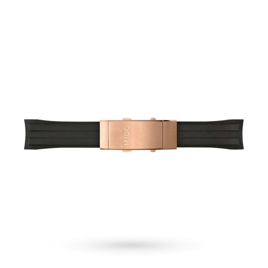 Mido watch strap black rubber 22-20mm - MIDO