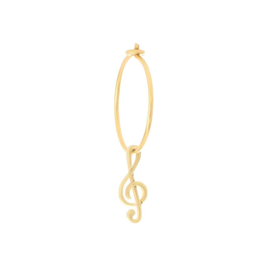 Maman et Sophie small yellow circle violin clef earring ORVIO0CHG - MAMAN ET SOPHIE