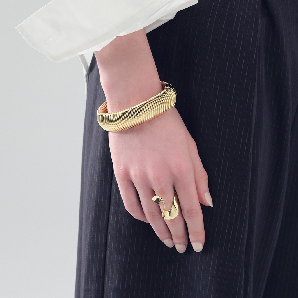 Bracciale Unoaerre 1686 dorato a fascia Tubogas - UNOAERRE