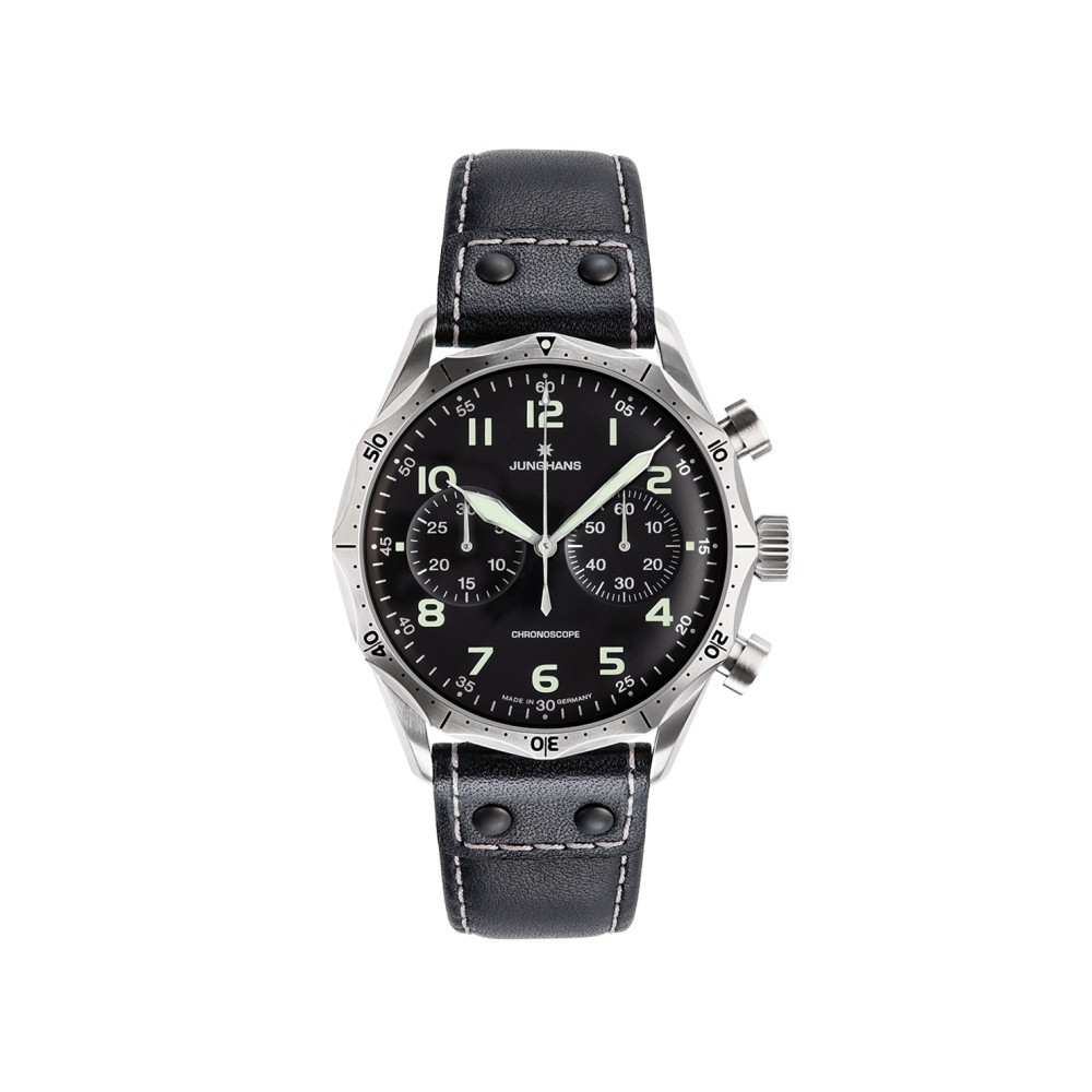 Junghans Meister Pilot Chronoscope 27-3590.00 Black-Green - JUNGHANS