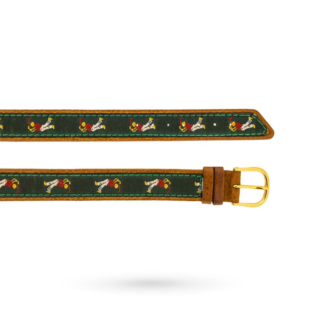 Cinturino pelle e tessuto giocatore golf 14mm - 