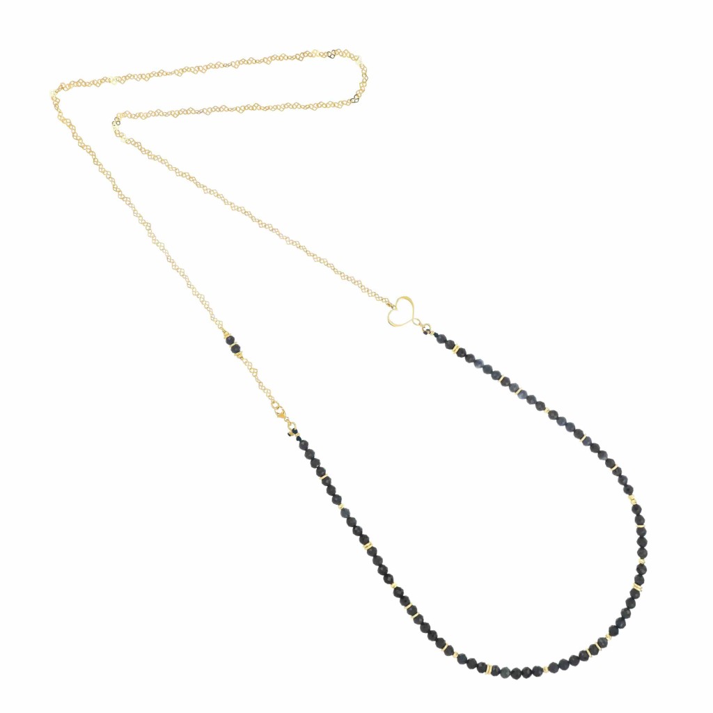 Collana Lunga Zaffiro &amp; Cuore Maman Maman et Sophie - MAMAN ET SOPHIE