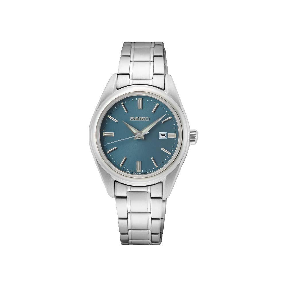Orologio da donna Seiko con quadrante blu realizzato in acciaio.