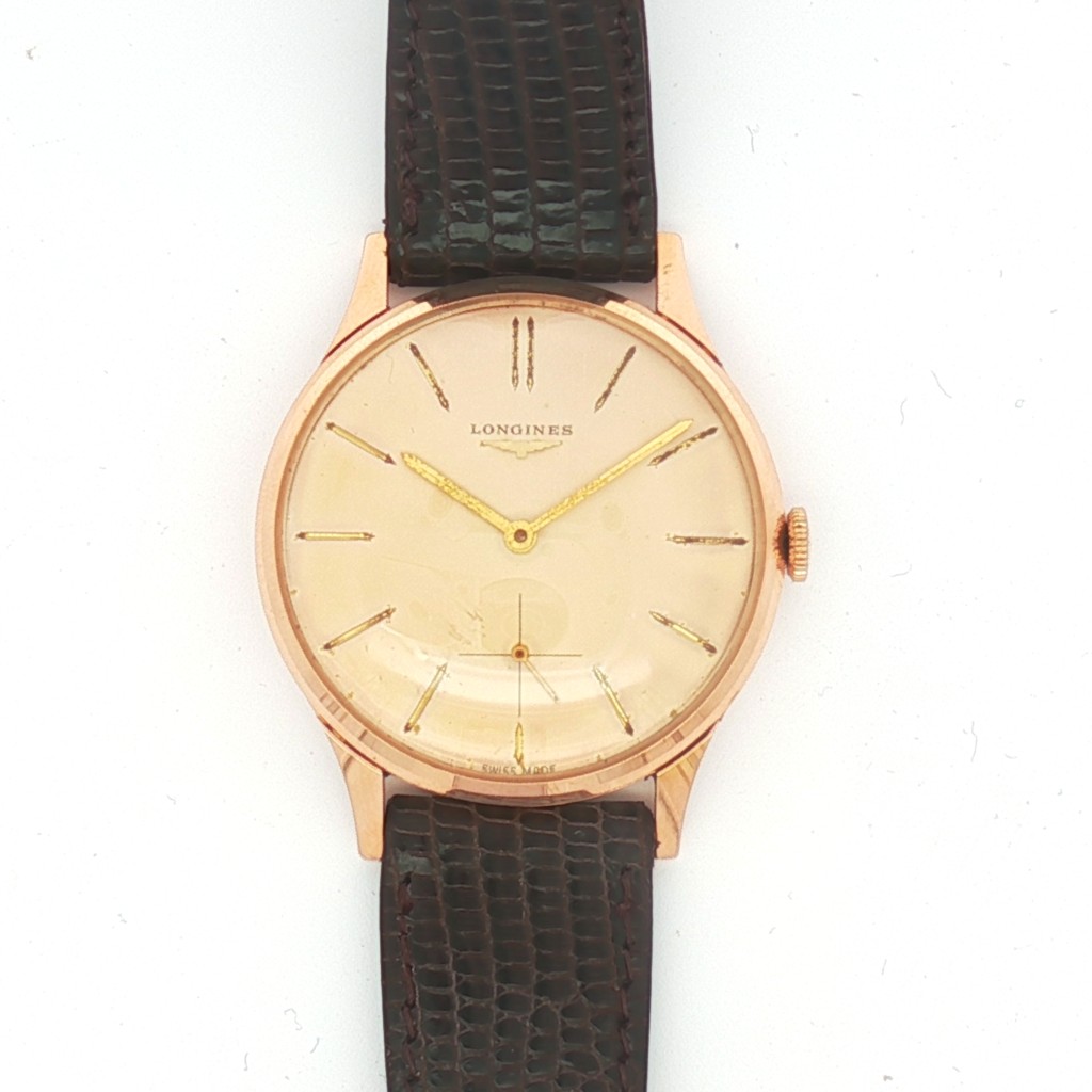 Longines 30L Oro rosa 18kt Manuale Argento 35 mm - LONGINES