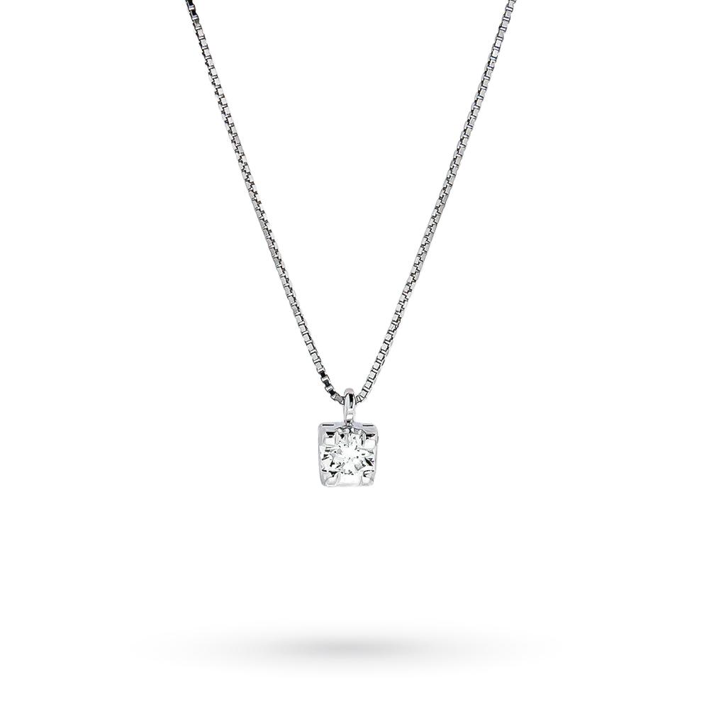 Diamond light point necklace 0,10ct - QUAGLIA