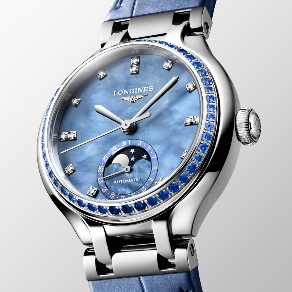  Longines PrimaLuna Moonphase L8.126.0.97.2 Automatico 34 mm - LONGINES