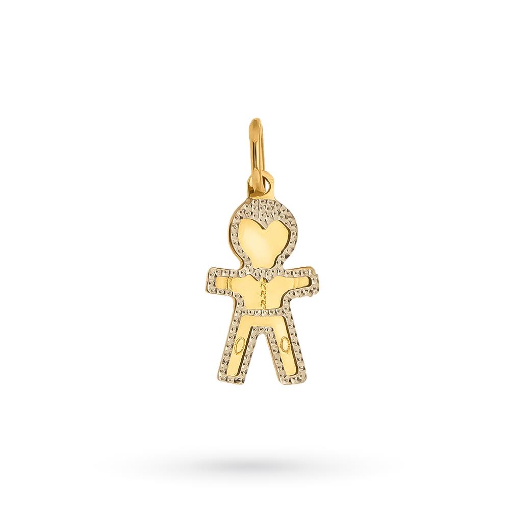 18kt yellow and white gold baby dress charm - LUSSO ITALIANO