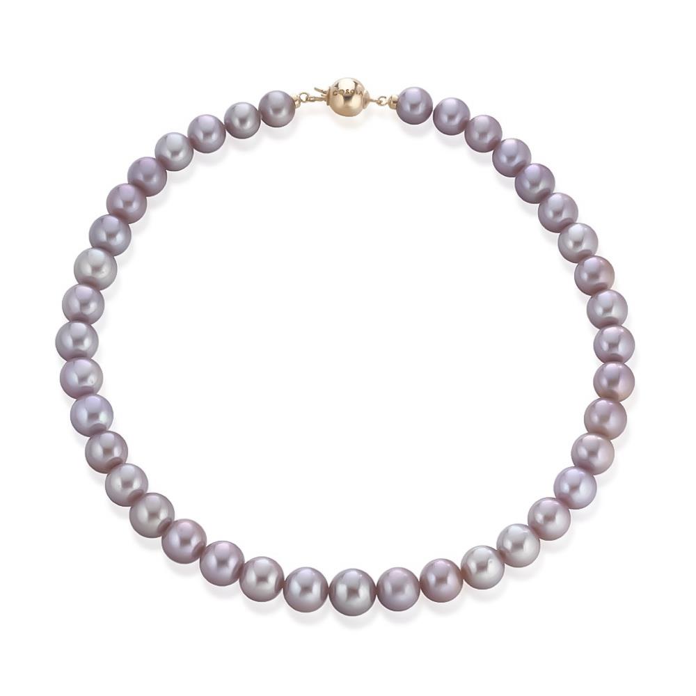 Pink pearl necklace and rose gold ball clasp - COSCIA