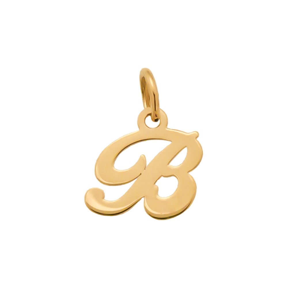Ciondolo iniziale B in corsivo h 7,00 mm oro giallo - CICALA