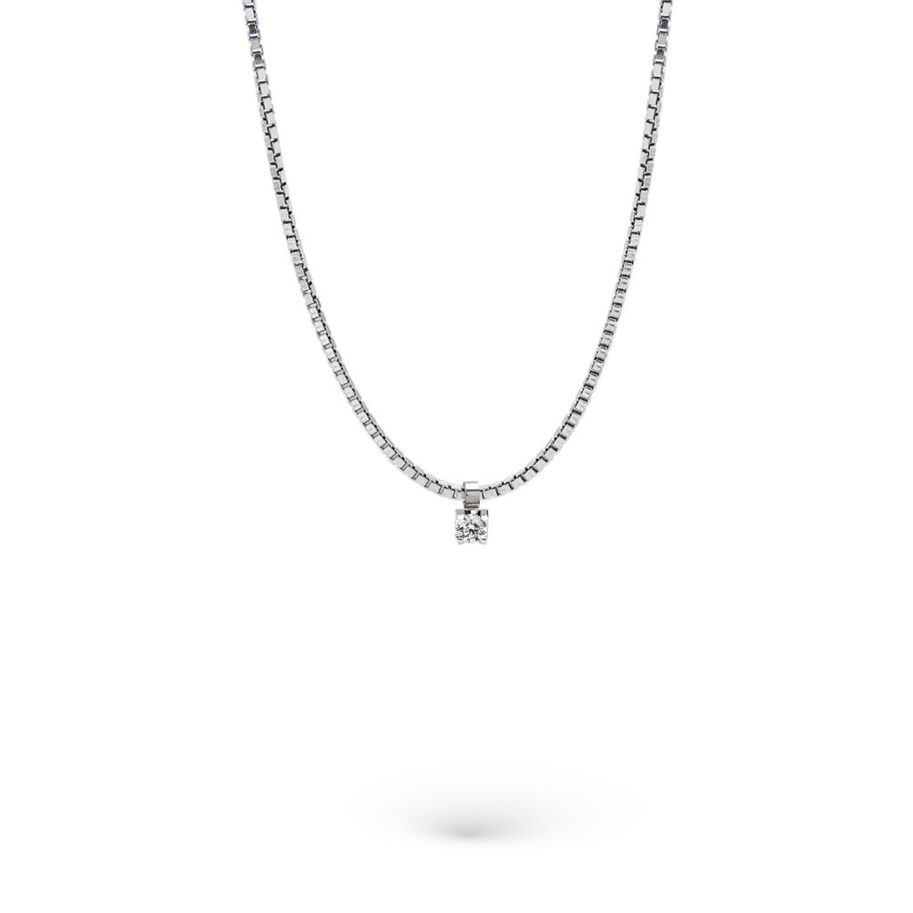 Necklace with solitaire diamond 0,02ct - MIRCO VISCONTI