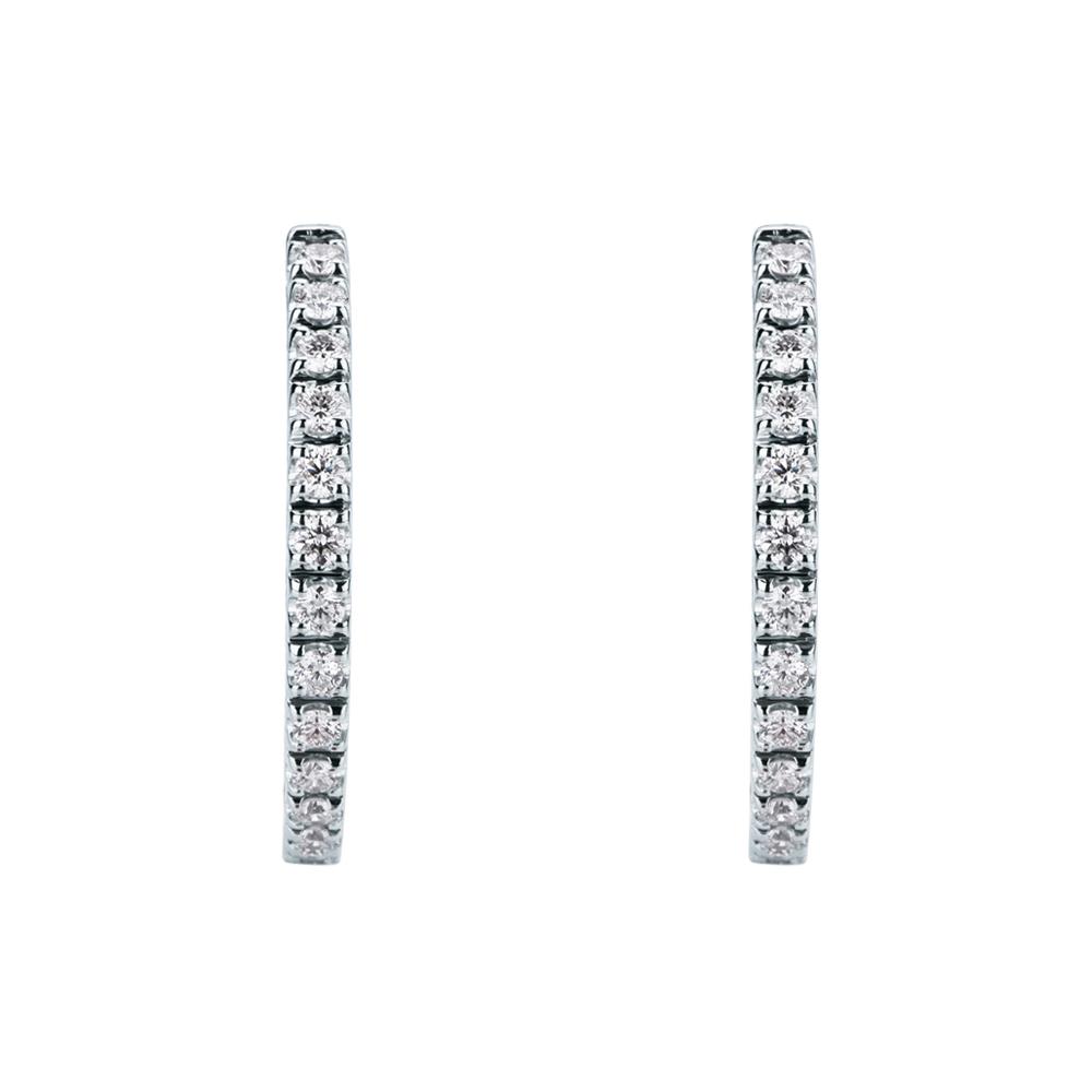  Orecchini cerchi sottili oro diamanti 0,80ct Mirco Visconti - MIRCO VISCONTI