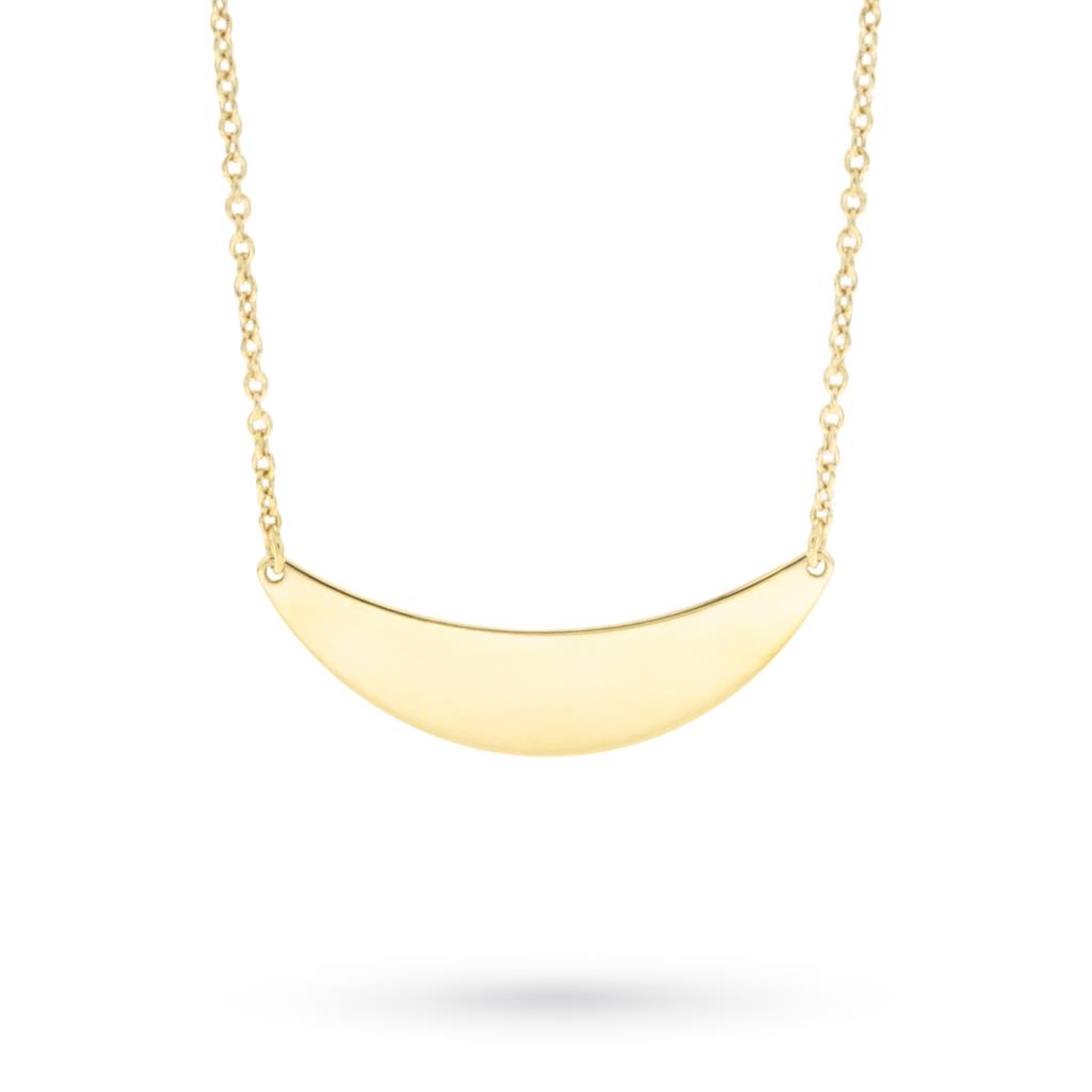 Collana con mezzaluna in oro giallo 18kt - LUSSO ITALIANO