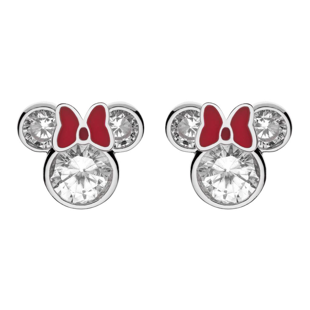 Orecchini bambina Disney Mickey and Minnie Argento 925 Zircone colorato - DISNEY