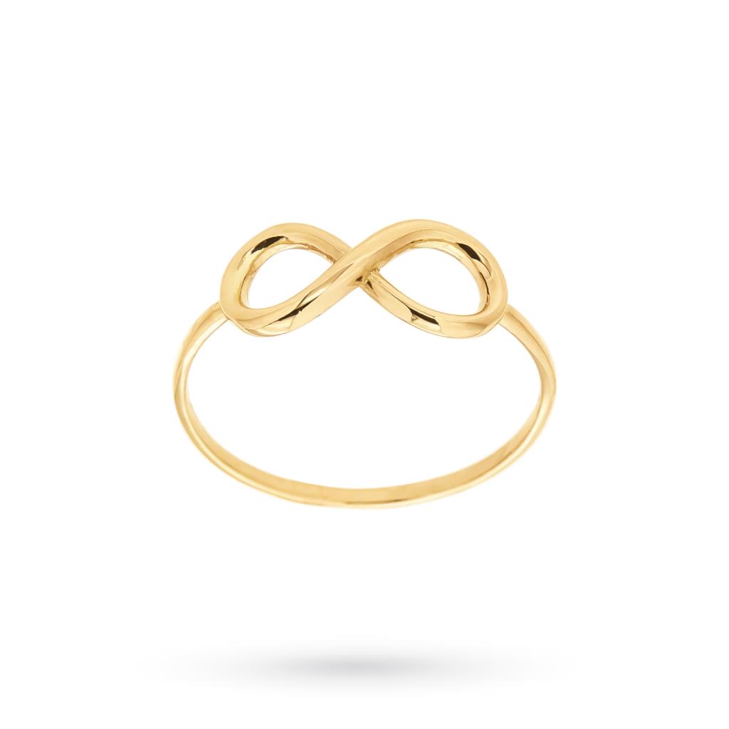 Yellow gold wire ring infinite symbol - LUSSO ITALIANO
