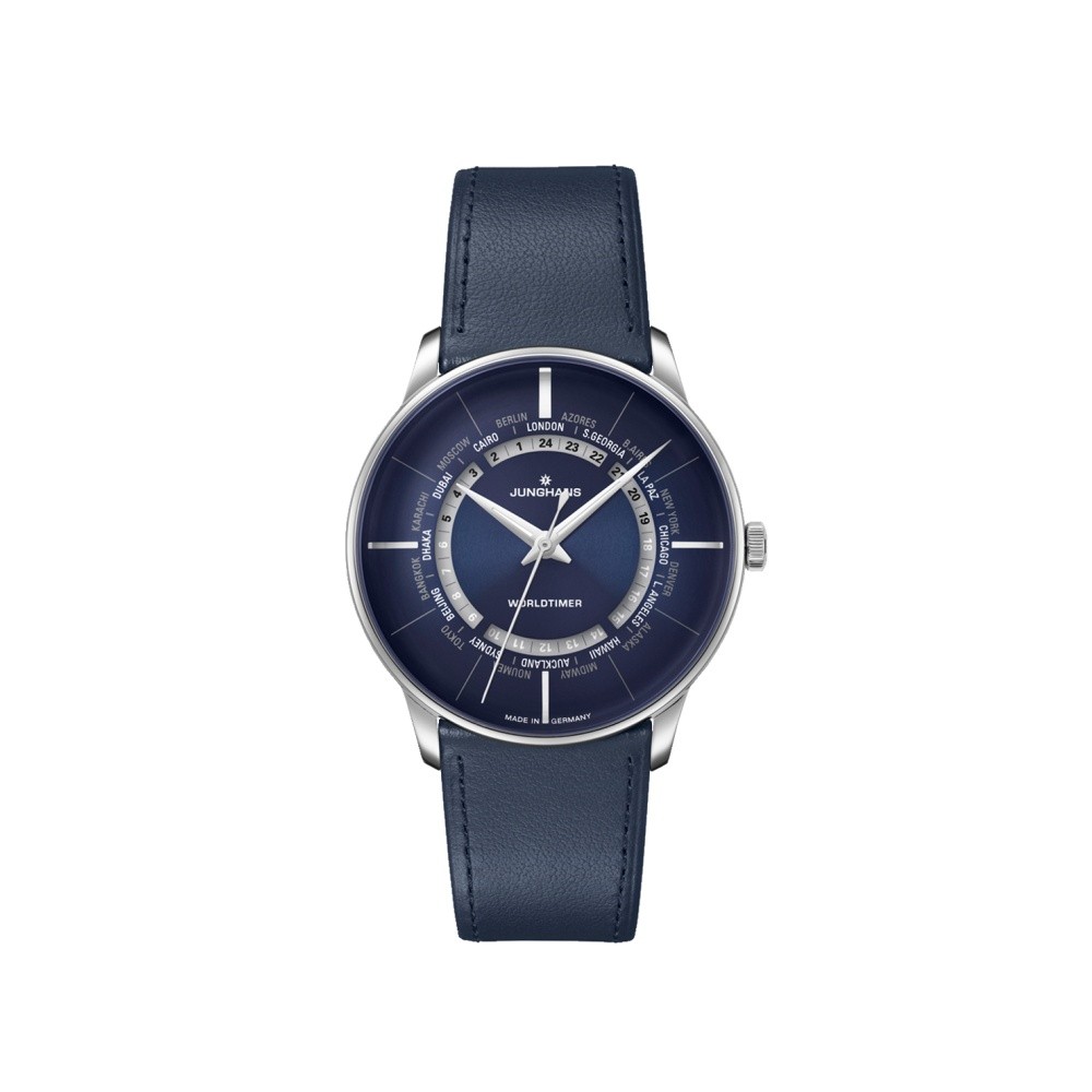 Junghans Meister Worldtimer 27-3010.01 Blu 40,4 mm - JUNGHANS