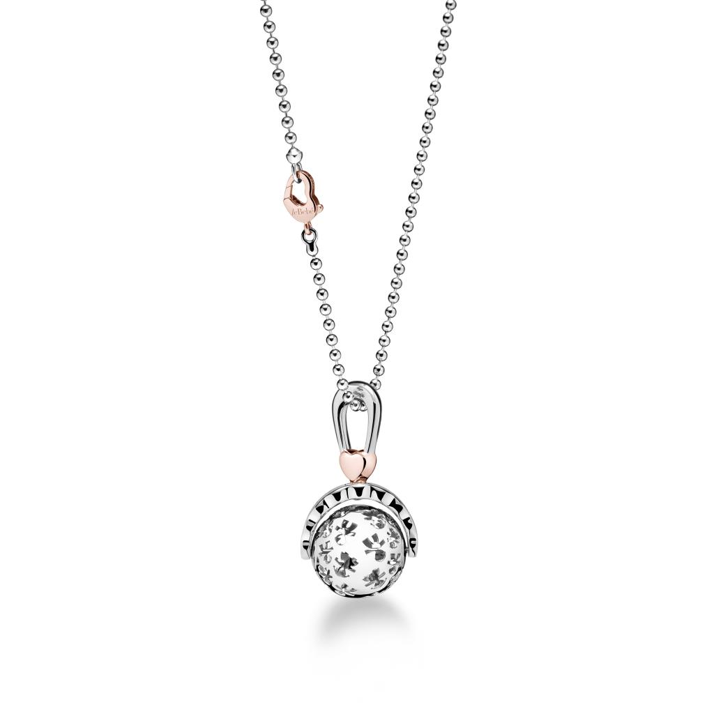 Collana Gravidanza Argento 925 - Regalo Baby Shower Neomamma - Ciondolo Nodo Dell'Amore Con Messaggio