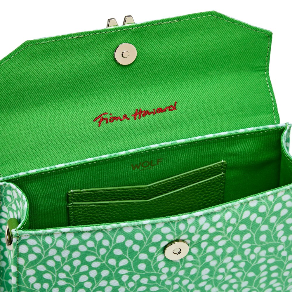  Borsa grande con stampa foglie verdi - WOLF