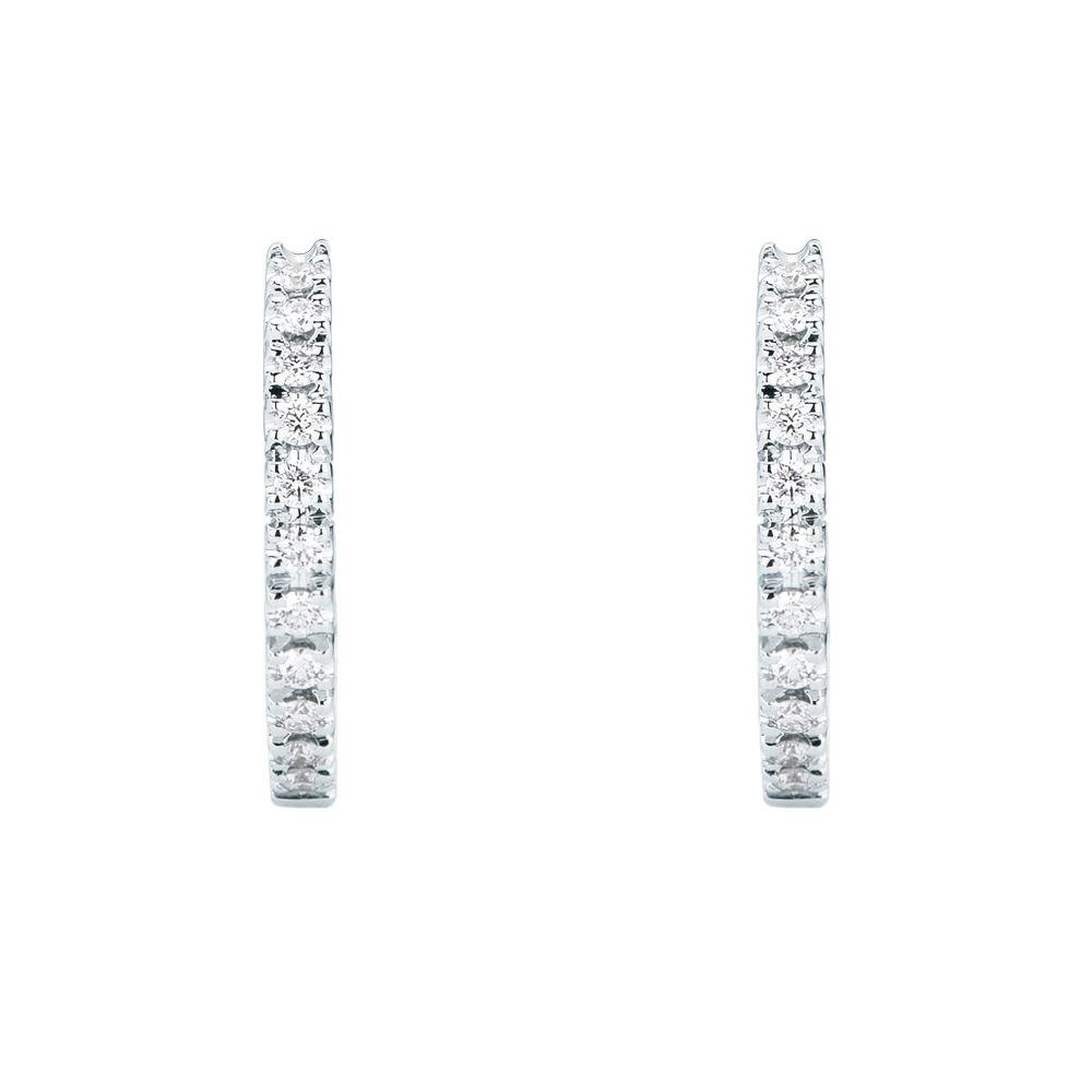  Orecchini cerchietti oro bianco diamanti 0,19ct Mirco Visconti - MIRCO VISCONTI