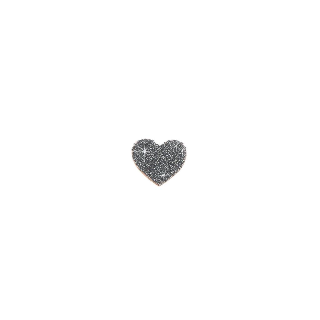 Orecchino singolo cuore diamantato Aurum oro rosa 18kt  - MAMAN ET SOPHIE
