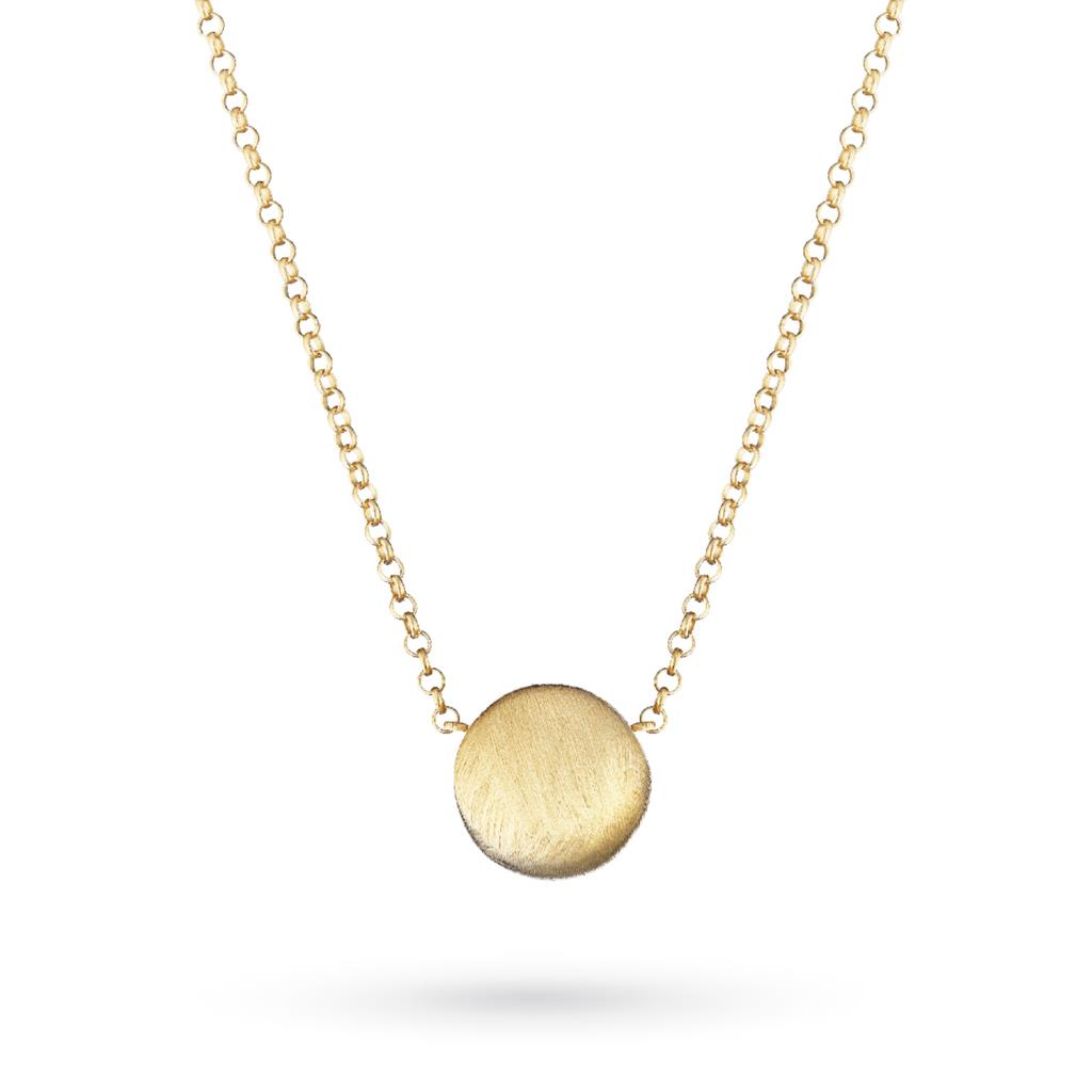 Marcello Pane round nugget necklace in satin gilded silver - MARCELLO PANE