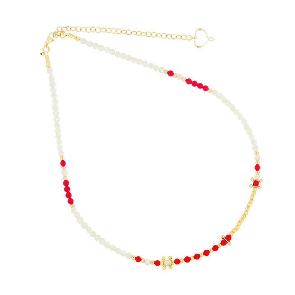 Mia Africa Coral And Nacre Necklace - MAMAN ET SOPHIE