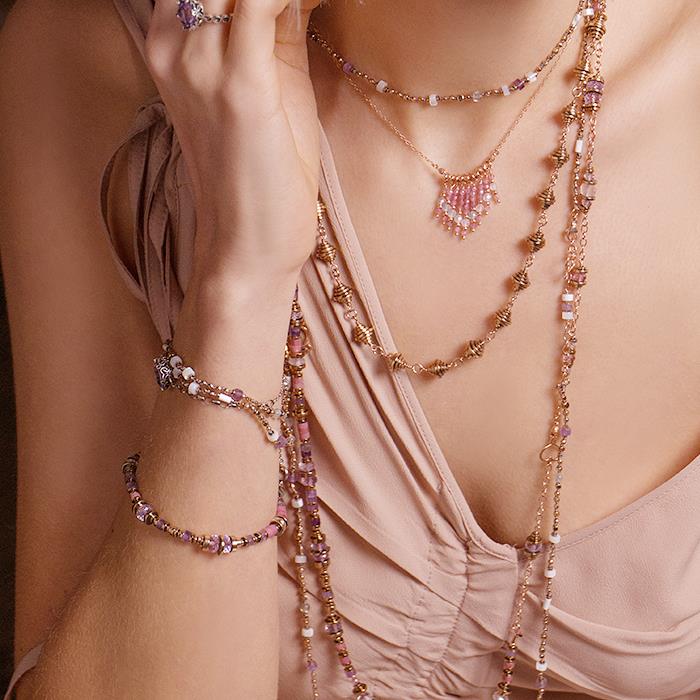 Bracciale pieno Dec&ograve; rosa Maman et Sophie BRDECPTS - MAMAN ET SOPHIE