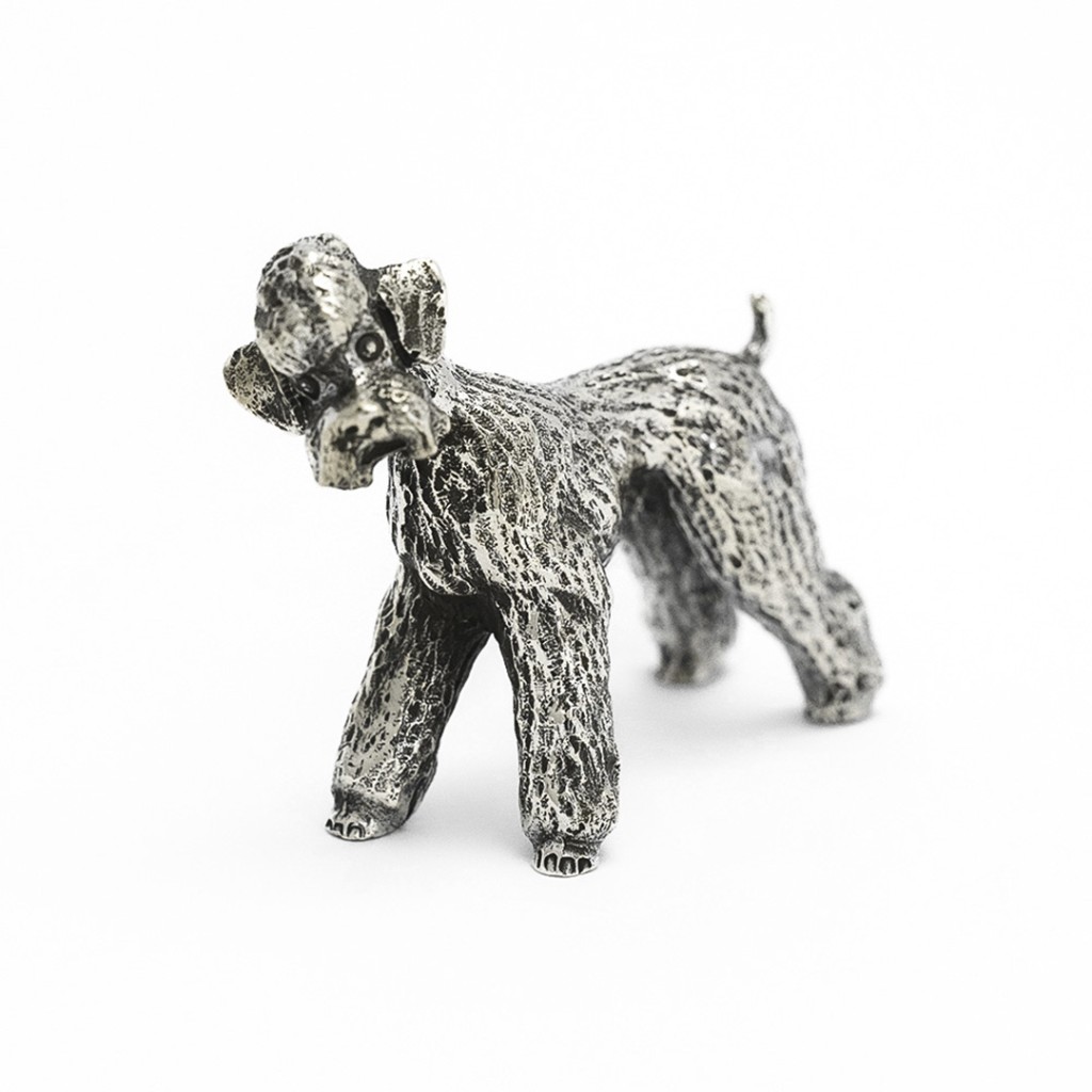  Soprammobile segnaposto barboncino in argento 800 - 