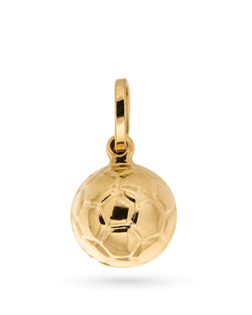 18kt yellow gold soccer ball pendant - UNBRANDED
