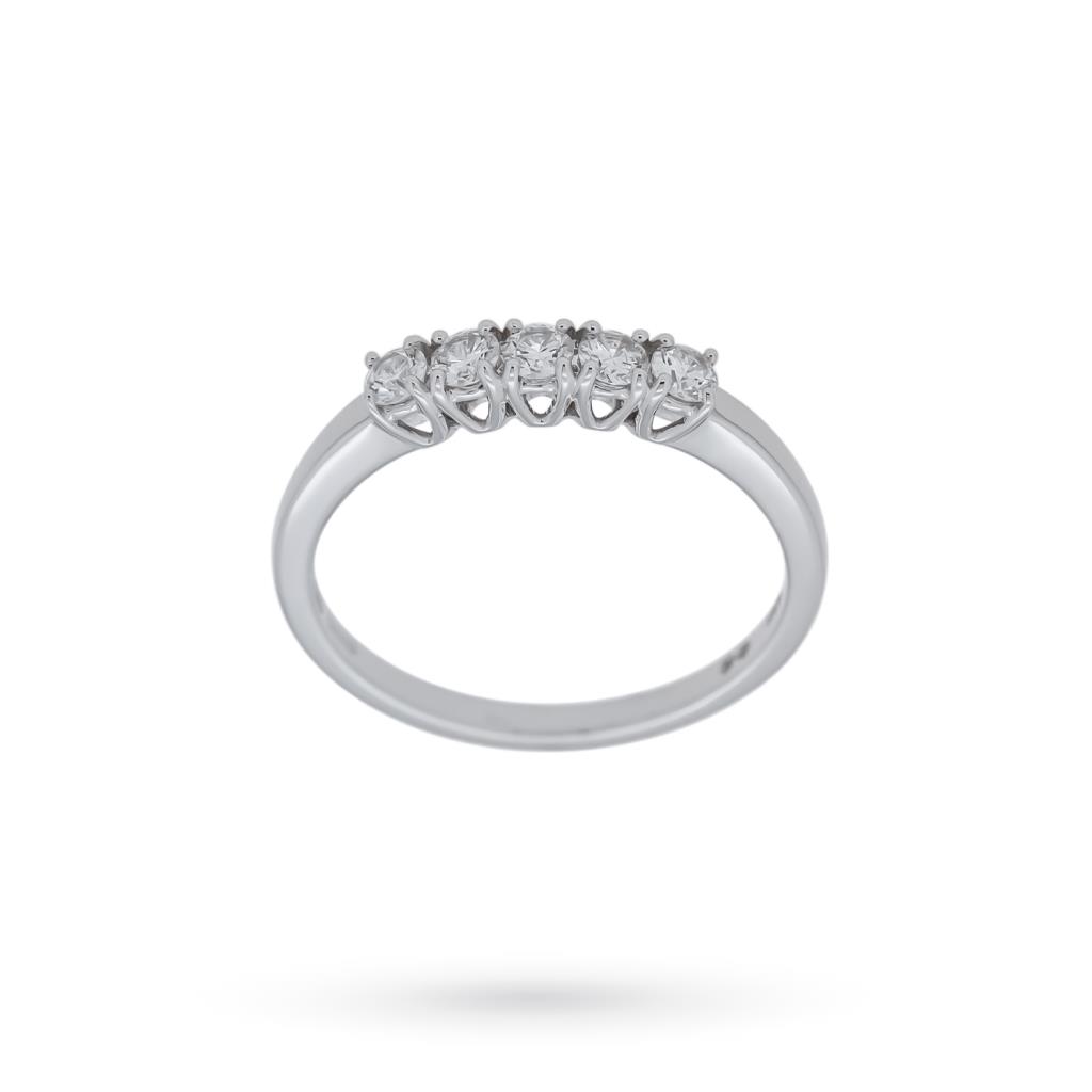 Riviere ring with 5 diamonds ct 0,34 G VS - MIRCO VISCONTI