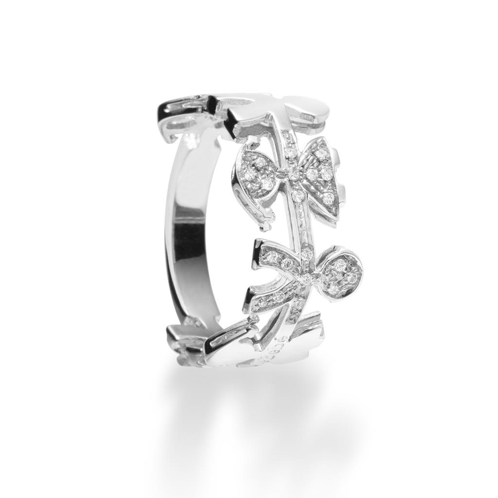  Anello leBebe LBB088 Le Ghirlande oro bianco bimbo e bimba - LE BEBE