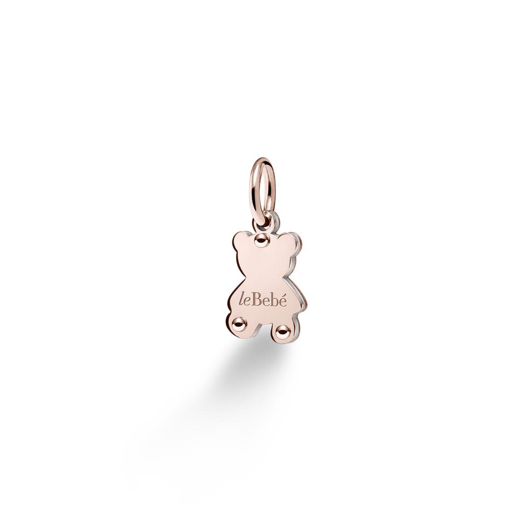  Charm leBebe LBB173 Lock Your Love Orsetto oro 9kt e argento - LE BEBE