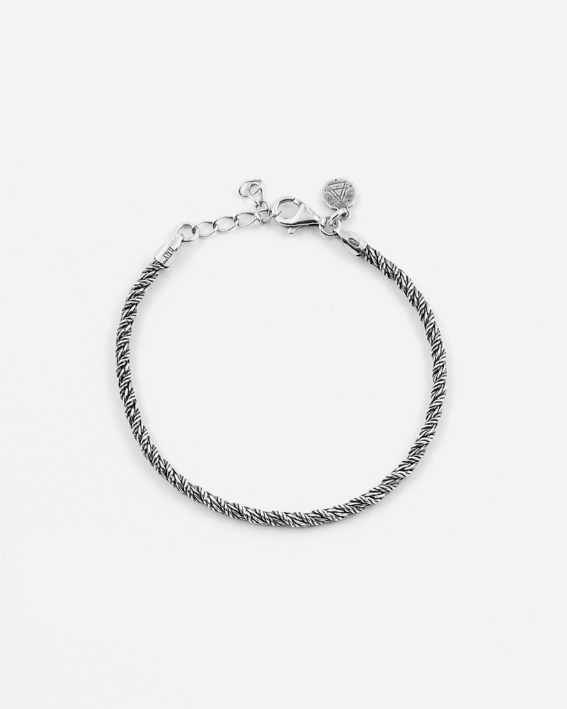 Bracciale volpe piccolo argento brunito lucido Nove25 - NOVE25