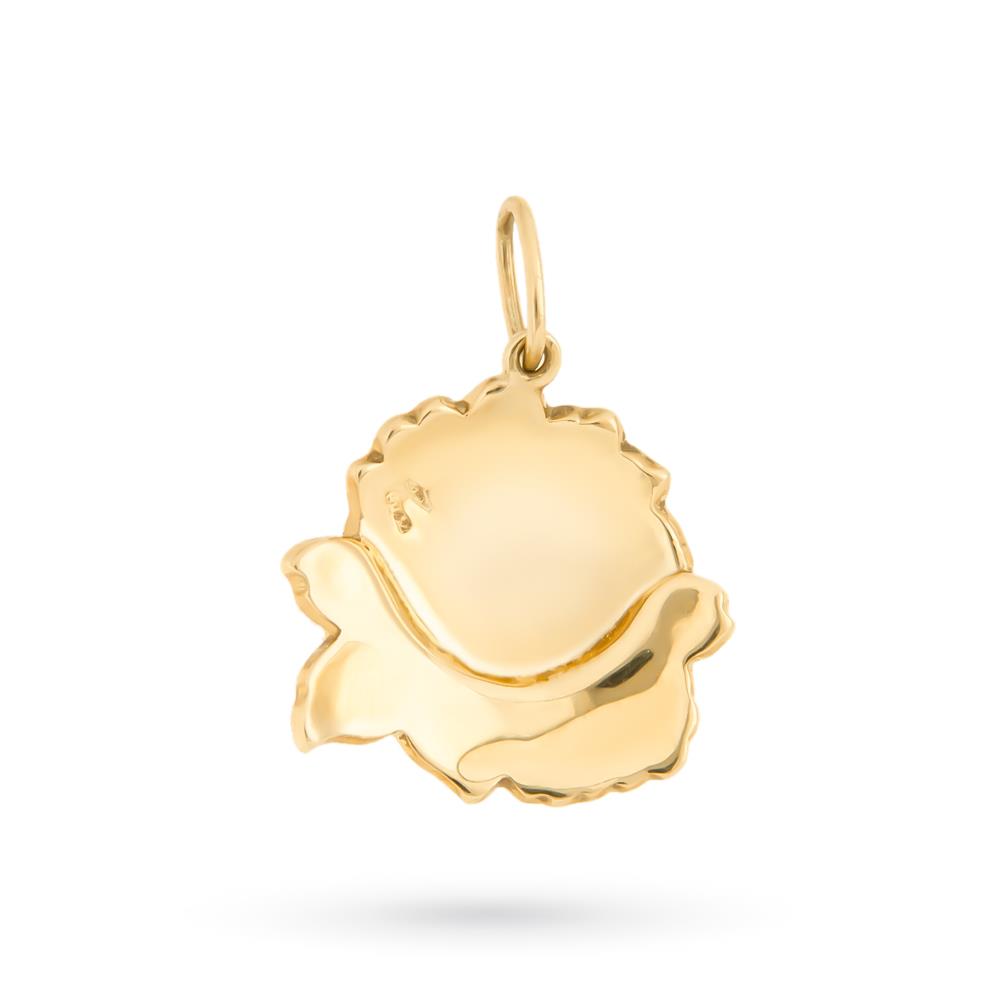  Gabriella Rivalta enameled rose pendant in gold - GABRIELLA RIVALTA