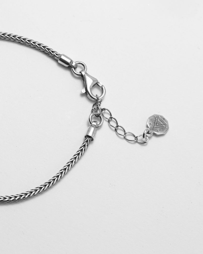 Bracciale coda volpe argento brunito lucido Nove25 - NOVE25