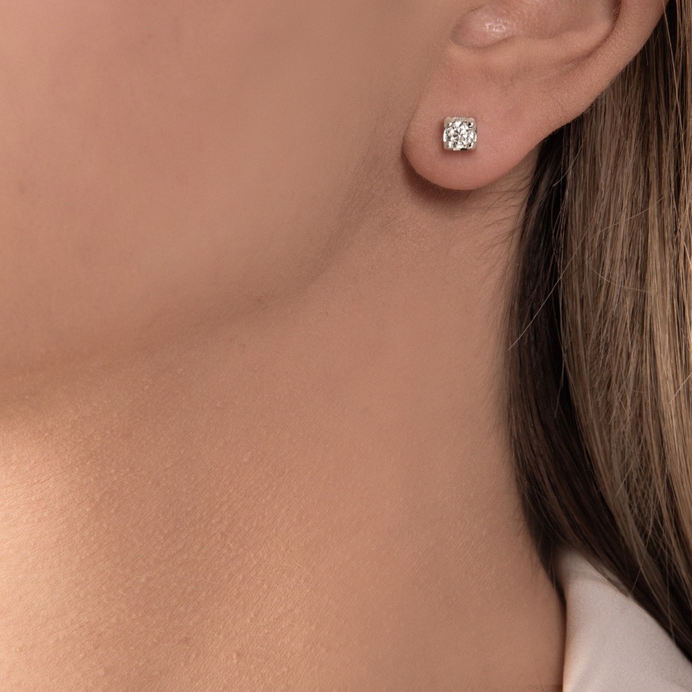  Orecchini punto luce 4 punte con diamanti ~0,48ct totali - MIRCO VISCONTI