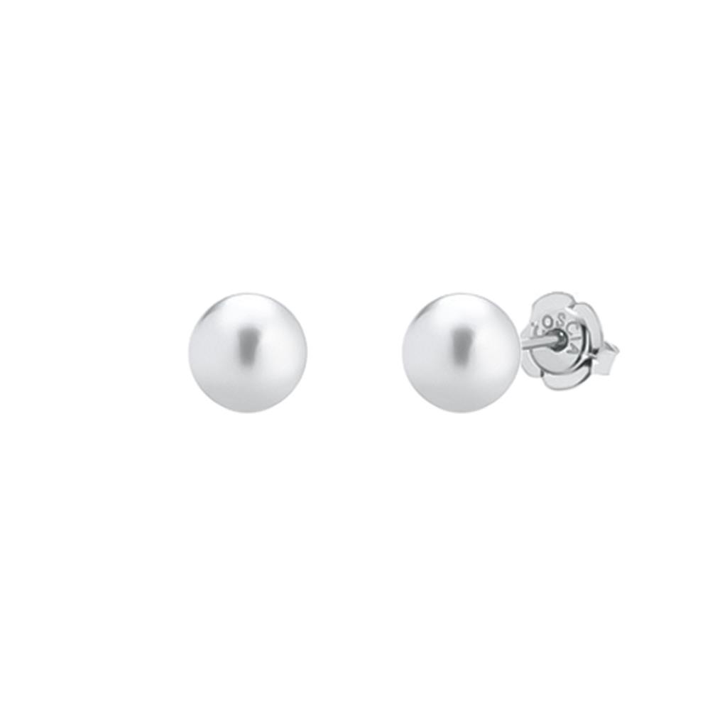 Earrings with white akoya pearl &Oslash; 7-7,5 mm - COSCIA
