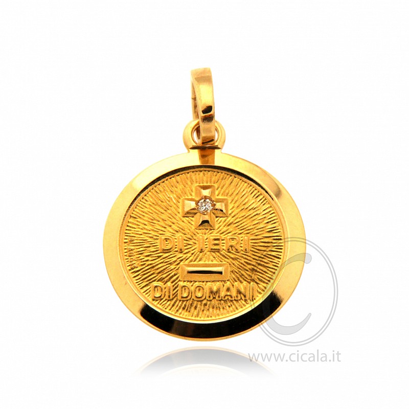 Medaglia dell'amore da uomo in oro giallo - UNOAERRE