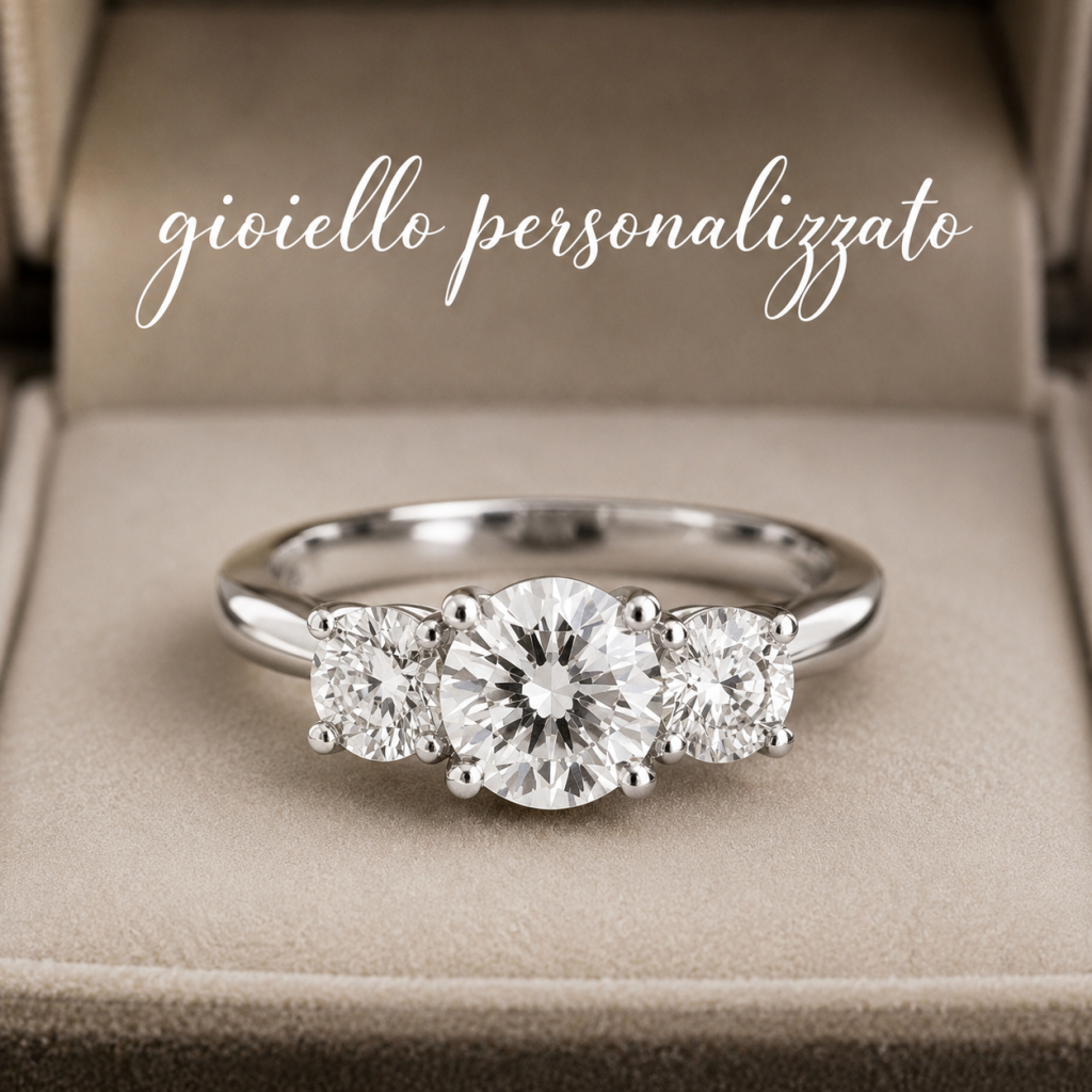 Anello trilogy personalizzato 3 diamanti lab-grown totali 0,45 ct - CICALA