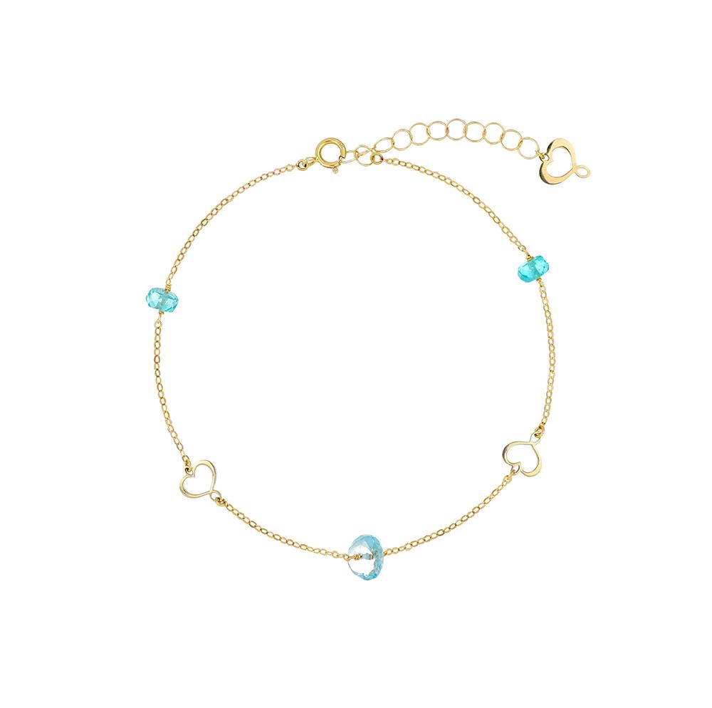 Bracciale 18Kt Nuvole E Catene Azzurro - MAMAN ET SOPHIE