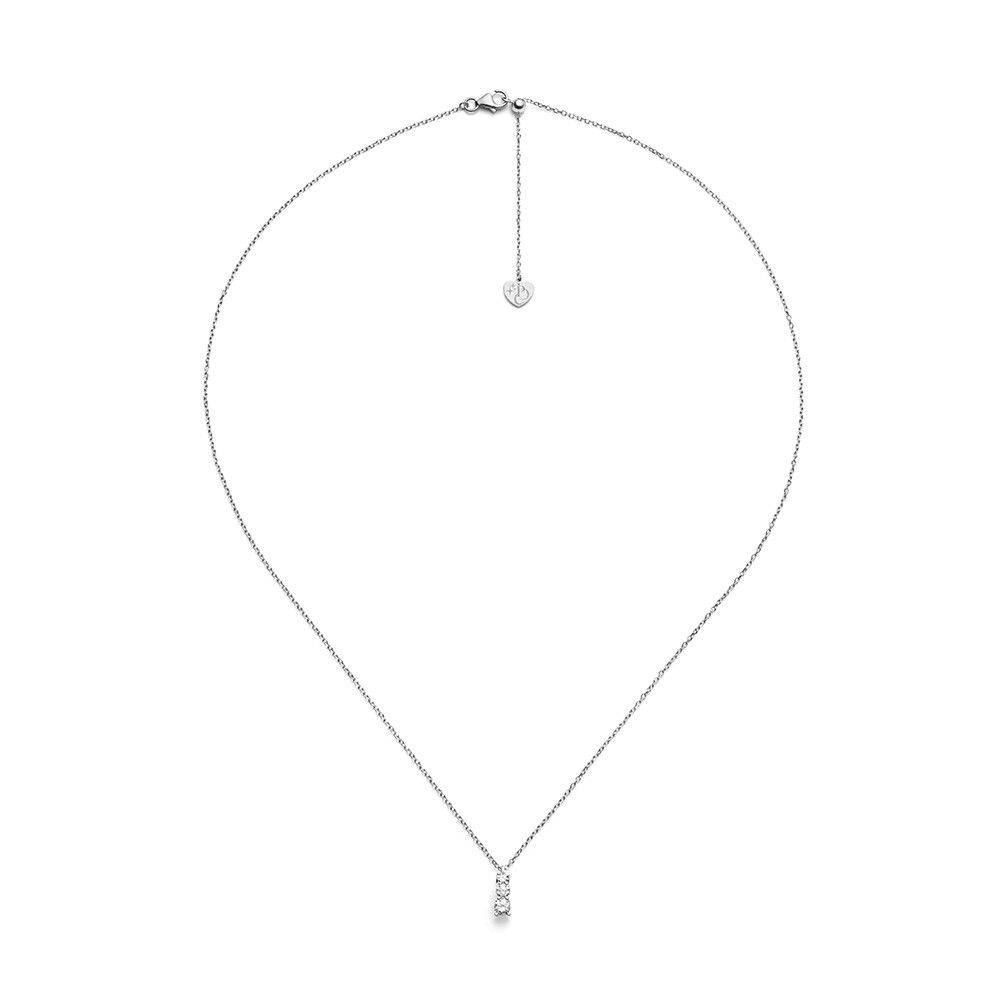 Girocollo trilogy valentino a scalare oro bianco cuore giallo 0,30 ct - PER DIRTI CHE