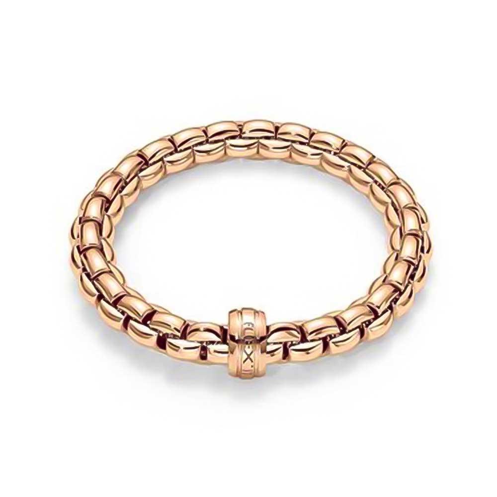 Fope Eka 604B 18kt rose gold elastic bracelet - FOPE
