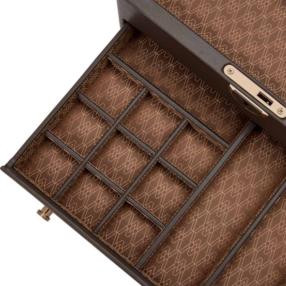  Scatola porta orologi - Caffè - WOLF