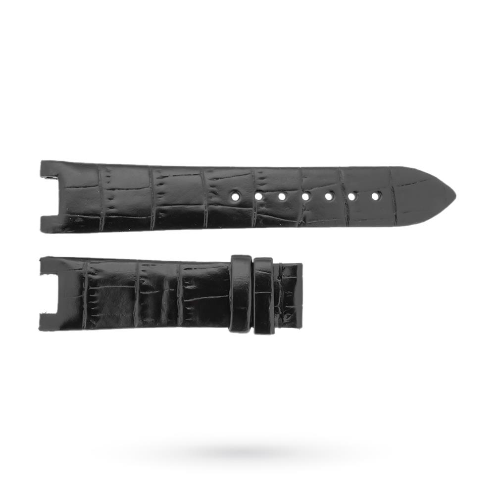 Mido black crocodile print leather strap 18-16mm - MIDO