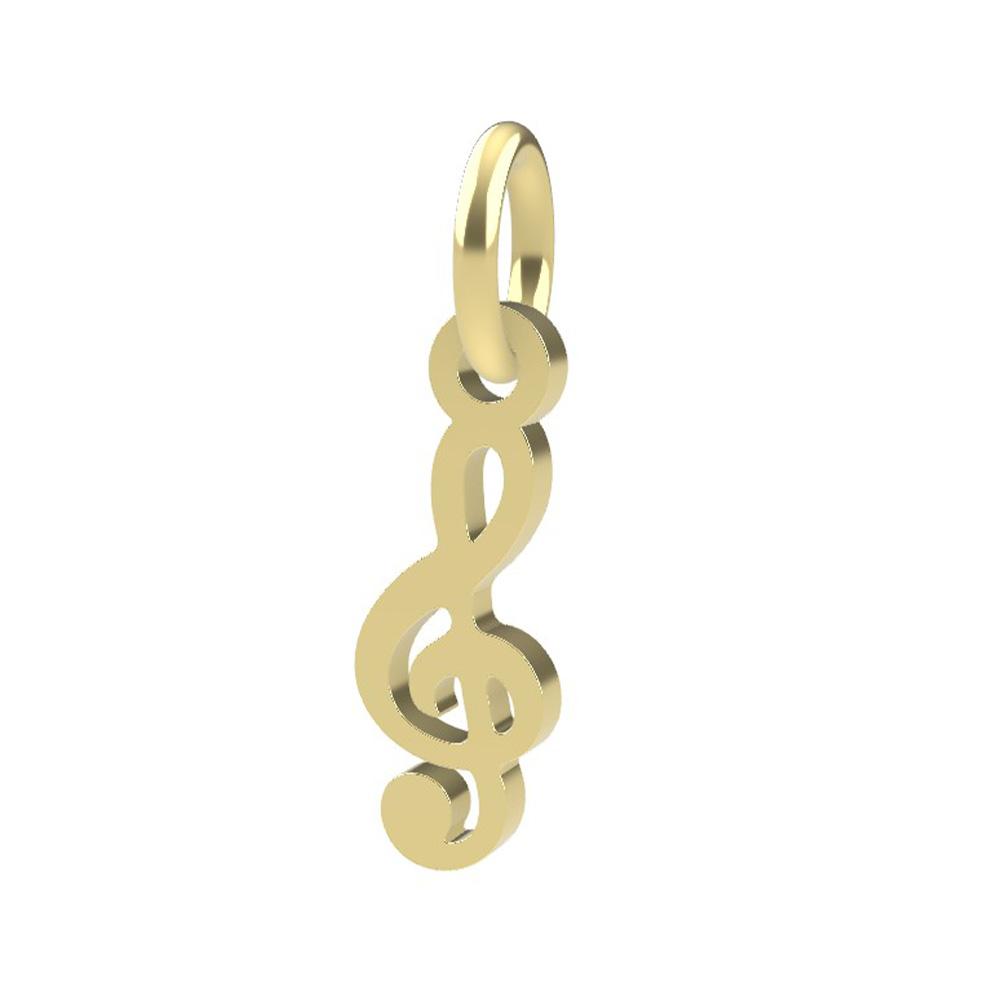 Ciondolo a forma di Chiave di violino oro giallo 18kt Dedie - DEDIE